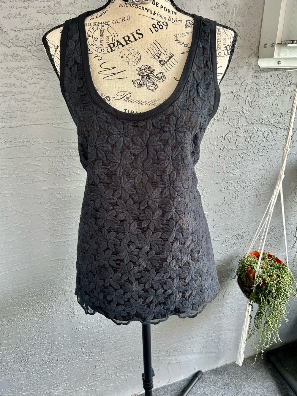 J. Crew Blk Floral Lace vamp, darkromantic, whimsyGoth vamp grunge dark cottage